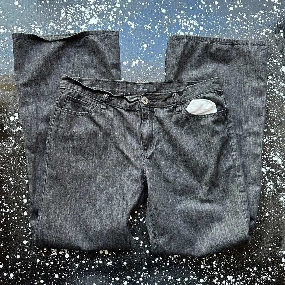 Calvin Klein Lightweight Wide Leg Jeans Sz 12